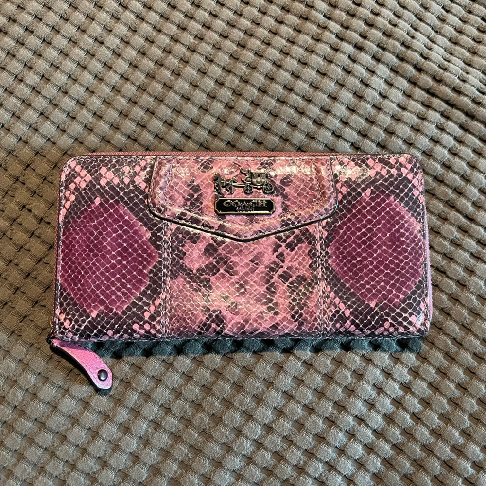 Coach Madison Pink Python Wallet - image 1